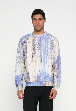 AI DRIP CREWNECK - Camisola - off white/blue