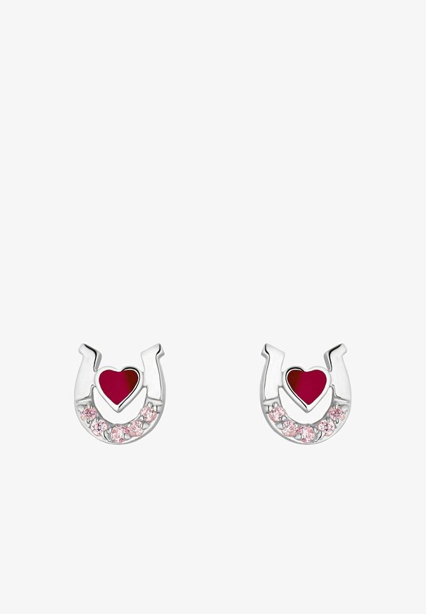 HORSESHOE HEART – Ohrringe – rosa