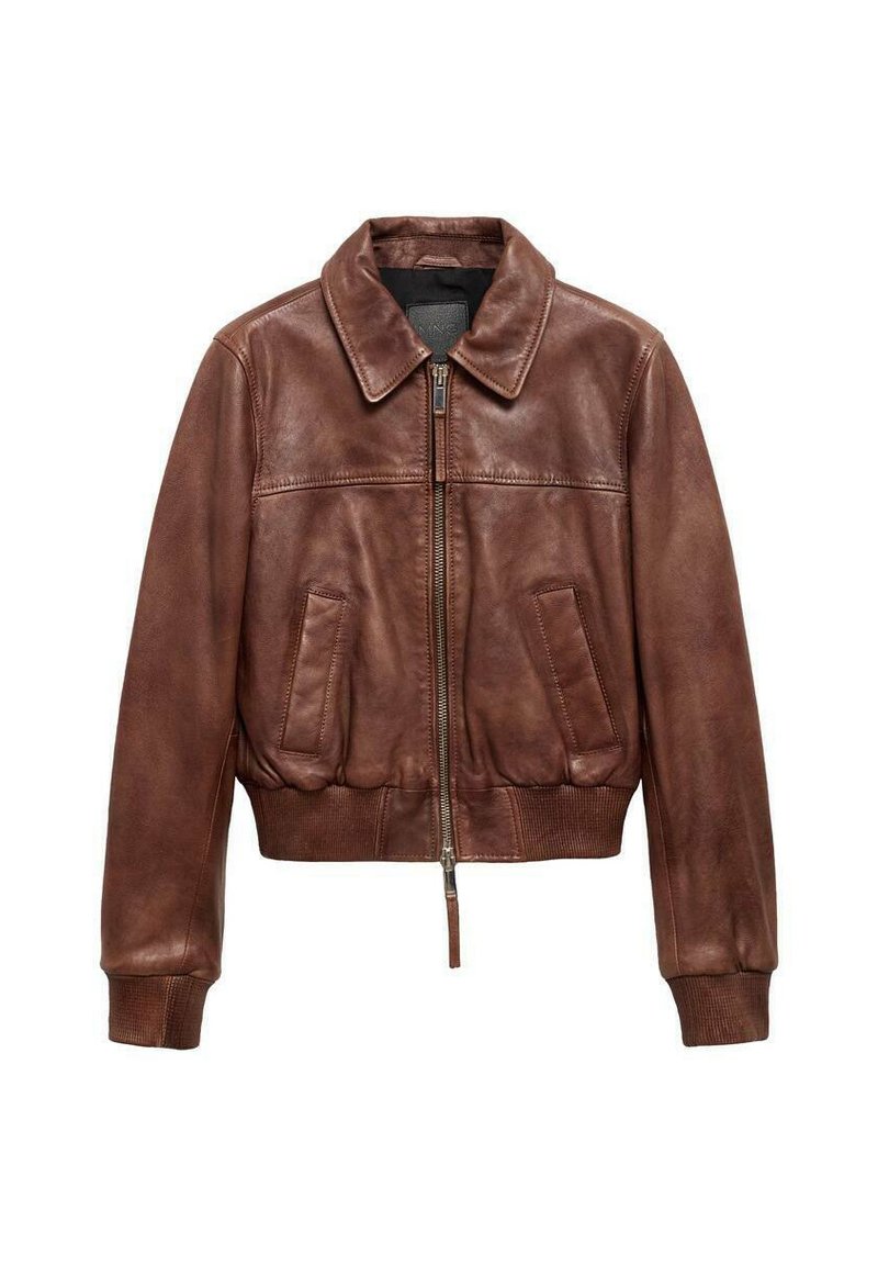 Mango ANNIE Giacca di pelle brown/marrone