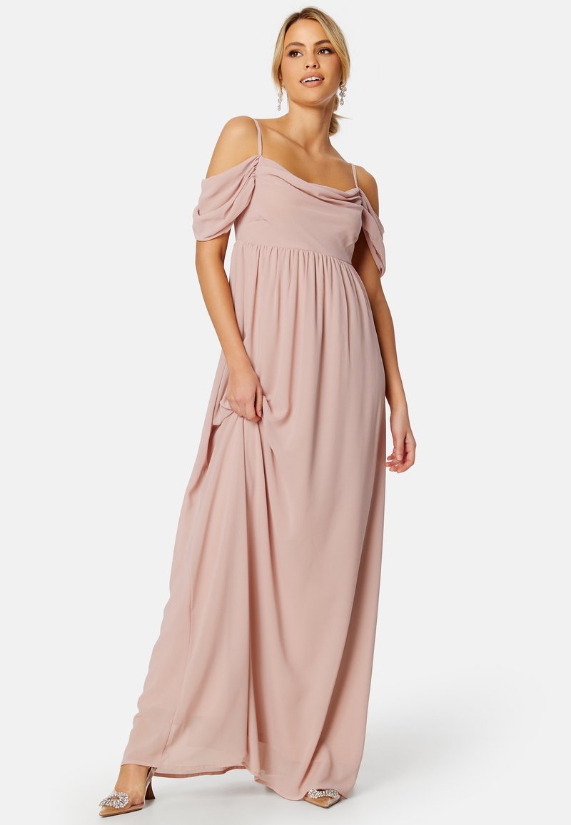 Bubbleroom OFF SHOULDER CHIFFON GOWN - Occasion wear - salmon