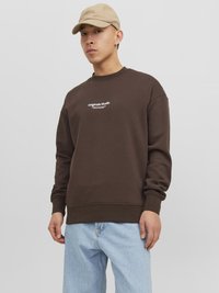 Jack & Jones - JORVESTERBRO CREW NECK - Sweater - chocolate brown Miniatuurafbeelding 1