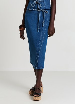 Calliope Bleistiftrock - blu denim medio