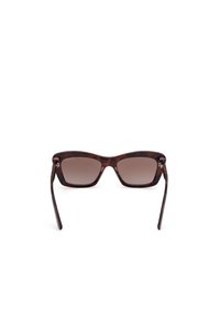 Tortoiseshell sunglasses with a slightly angular frame, dark gradient lenses, lightweight plastic material, and slender arms.
