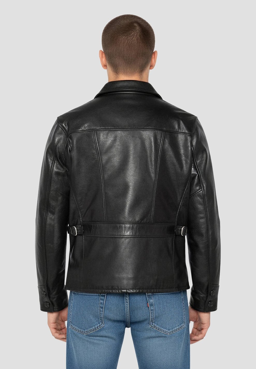 Schott Leather jacket - noir/black - Zalando