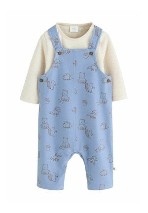 Next, JERSEY DUNGAREE AND BODYSUIT BABY SET - Body - blue linear character