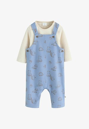 Next, JERSEY DUNGAREE AND BODYSUIT BABY SET - Body - blue linear character