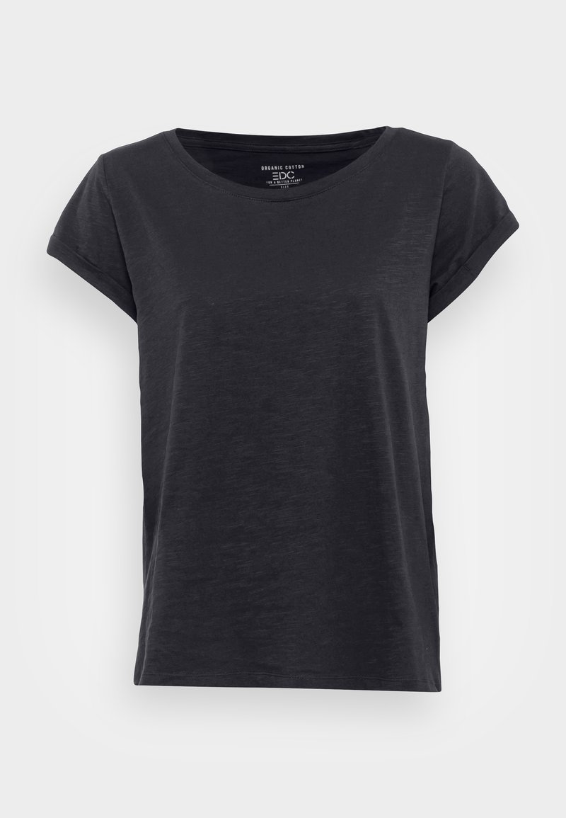 Damen T-Shirts | edc by Esprit SLUB ROUND NECK 2 PACK T-Shirt basic black/schwarz - XX60783 Damen T-Shirts | edc by Esprit SLUB ROUND NECK 2 PACK T-Shirt basic black/schwarz - XX60783