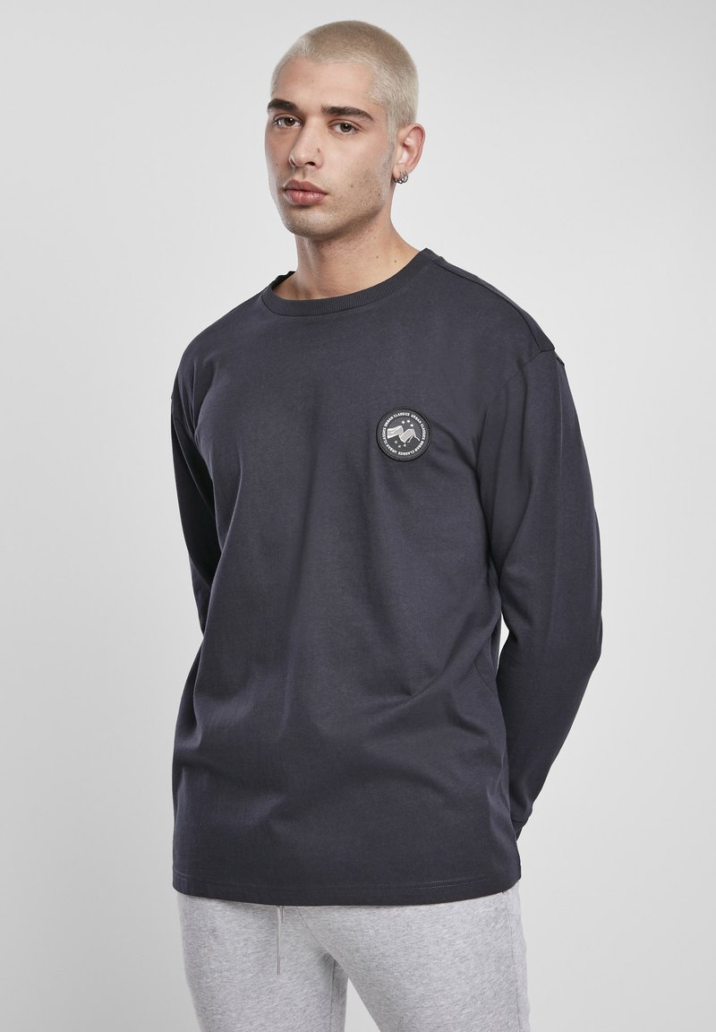 Urban Classics HIKING PATCH LS - T-shirt à manches longues - midnightnavy
