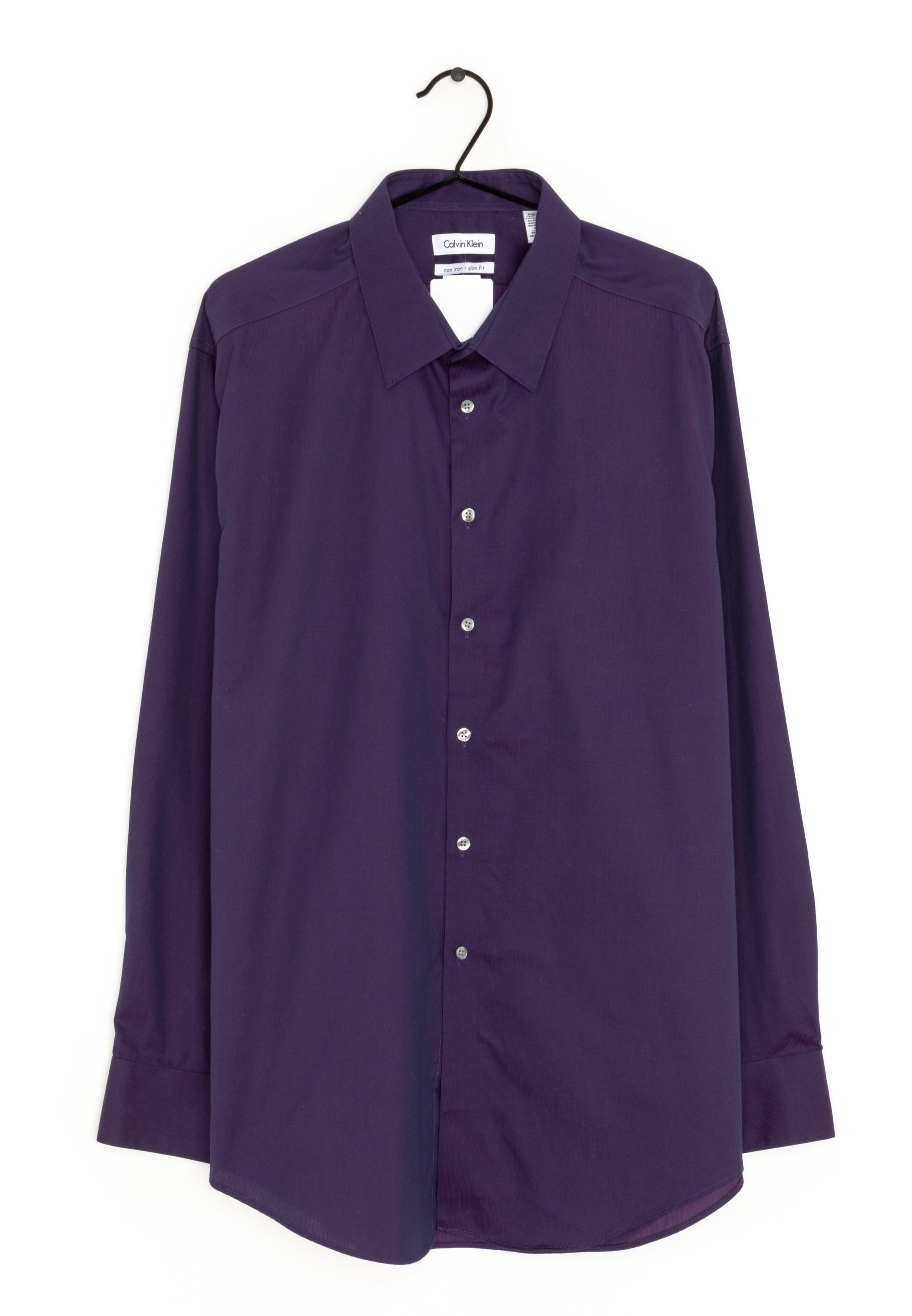 calvin klein purple dress shirt Calvin Klein Steel Men's Slim-Fit Non-Iron Performance Herringbone French  Cuff Dress Shirt Purple Size 36-37