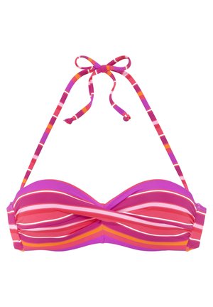 BANDEAU - Vrchný diel bikín - pink bedruckt