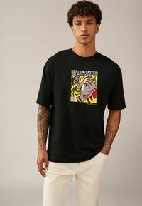 Next HOKUSAI THE GREAT WAVE LICENSE STANDARD - Marškinėliai su spaudiniu - black roy lichtenstein