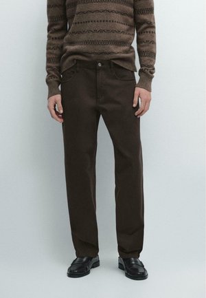 Straight leg jeans - brown