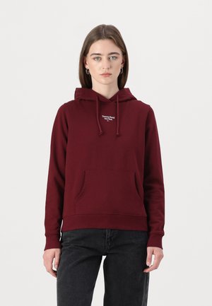 Tommy Jeans ESSENTIAL LOGO HOODIE - Sweater - deep rouge