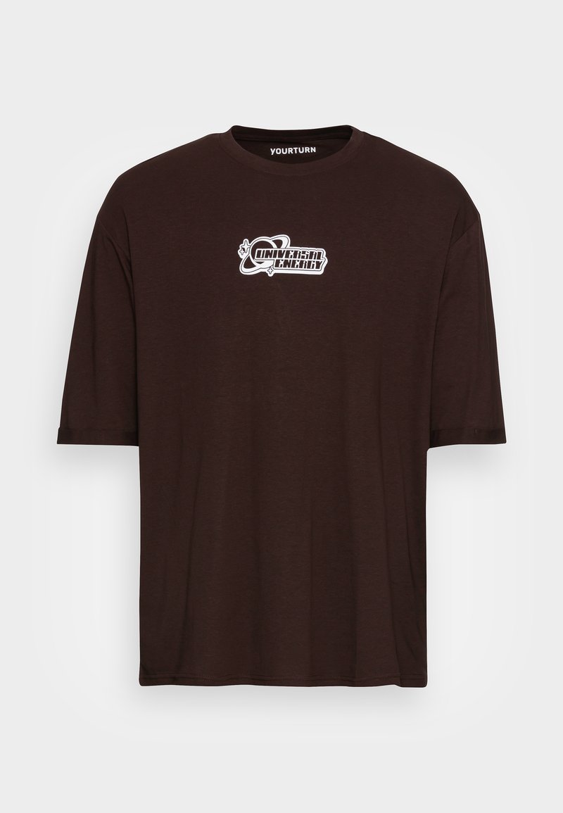 YOURTURN - T-shirt med print - light brown, Förstora