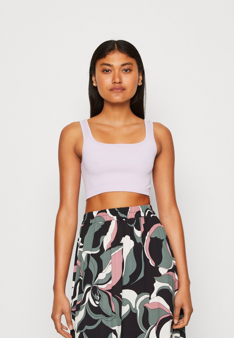 Cotton On SEAMLESS ABI MICRO CROP TANK Débardeur light lilac/lilas