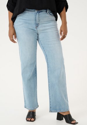 KCKANNA FLORA - Flared Jeans - light blue washed denim
