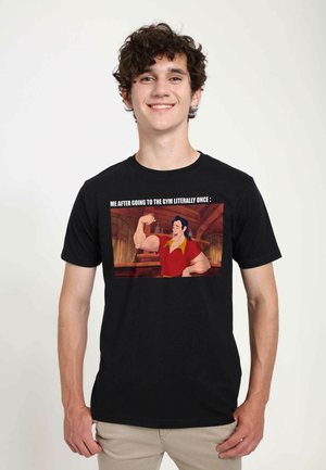 BEAUTY & THE BEAST GASTON GYM MEME UNISEX - T-Shirt print - black