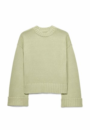 NA-KD, FOLDED SLEEVE KNITTED SWEATER - Jersey de punto - mint green