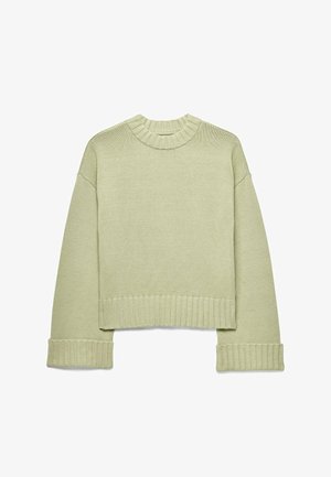 NA-KD, FOLDED SLEEVE KNITTED SWEATER - Jersey de punto - mint green