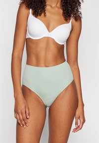 Even&Odd HIGH WAIST RIBBED BRIEFS 3 PACK - Nohavičky/Slipy - green/white