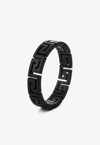 Akitsune Terra Ring - Men's Stainless Steel Hammered Granite Texture Ring, Matte Black, Size US 10