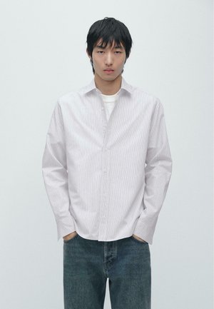 STRIPED  - Shirt - dark blue