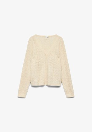 Vero Moda, CARDIGAN VMLYA KNIT CARDIGAN - Chaqueta de punto - birch