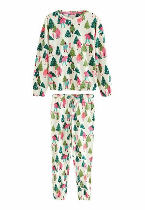 LONG SLEEVE - Nattplagg set - ecru skiing