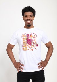 Henry Tiger - MINECRAFT ACID SKETCH GHAST - T-shirt print - white Miniatuurafbeelding 1