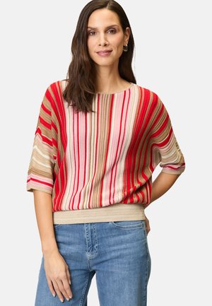 GESTREIFT - Jumper - patch creamred
