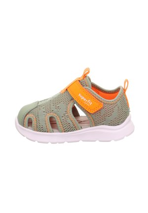 WAVE - Walking sandals - hellgrün orange