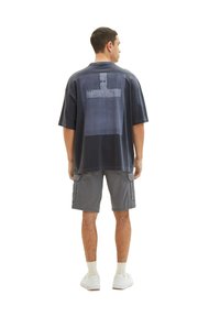TOM TAILOR Shorts - grey diamond structure