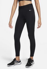 Nike Performance - 7/8 TIGHT - Tights - black/anthracite/(white) Miniatyrbild 1