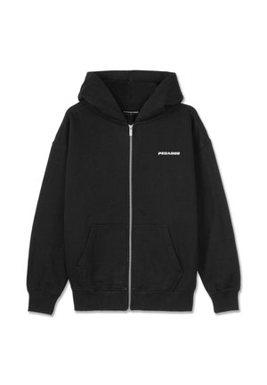 Pegador, CLARITA OVERSIZED SWEAT JACKET - Felpa con zip - washed black/white