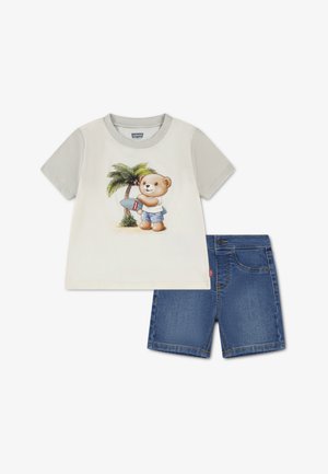 PALM TREE TEE & DENIM SET - Majica kratkih rukava s printom - levi's egret