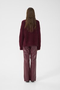 Gestuz ALPHA ROLLNECK - Strikkegenser - blood red mélange