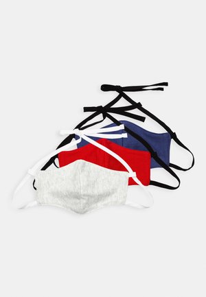 3 PACK - Stoffen mondkapje - dark blue/red/white