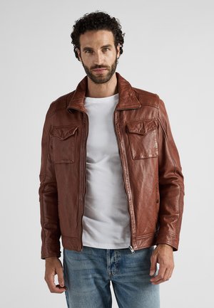 Leren jas - cognac