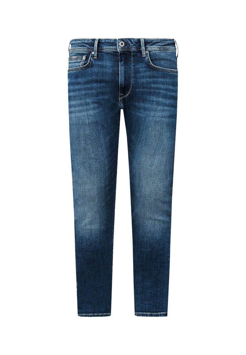 Pepe Jeans Stanley - Jeans Slim Stretch Uomo, Nero Vintage, Super Elasticizzato