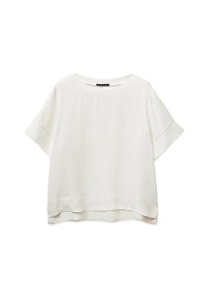 Sisley, SATIN BLOUSE - Blouse - white