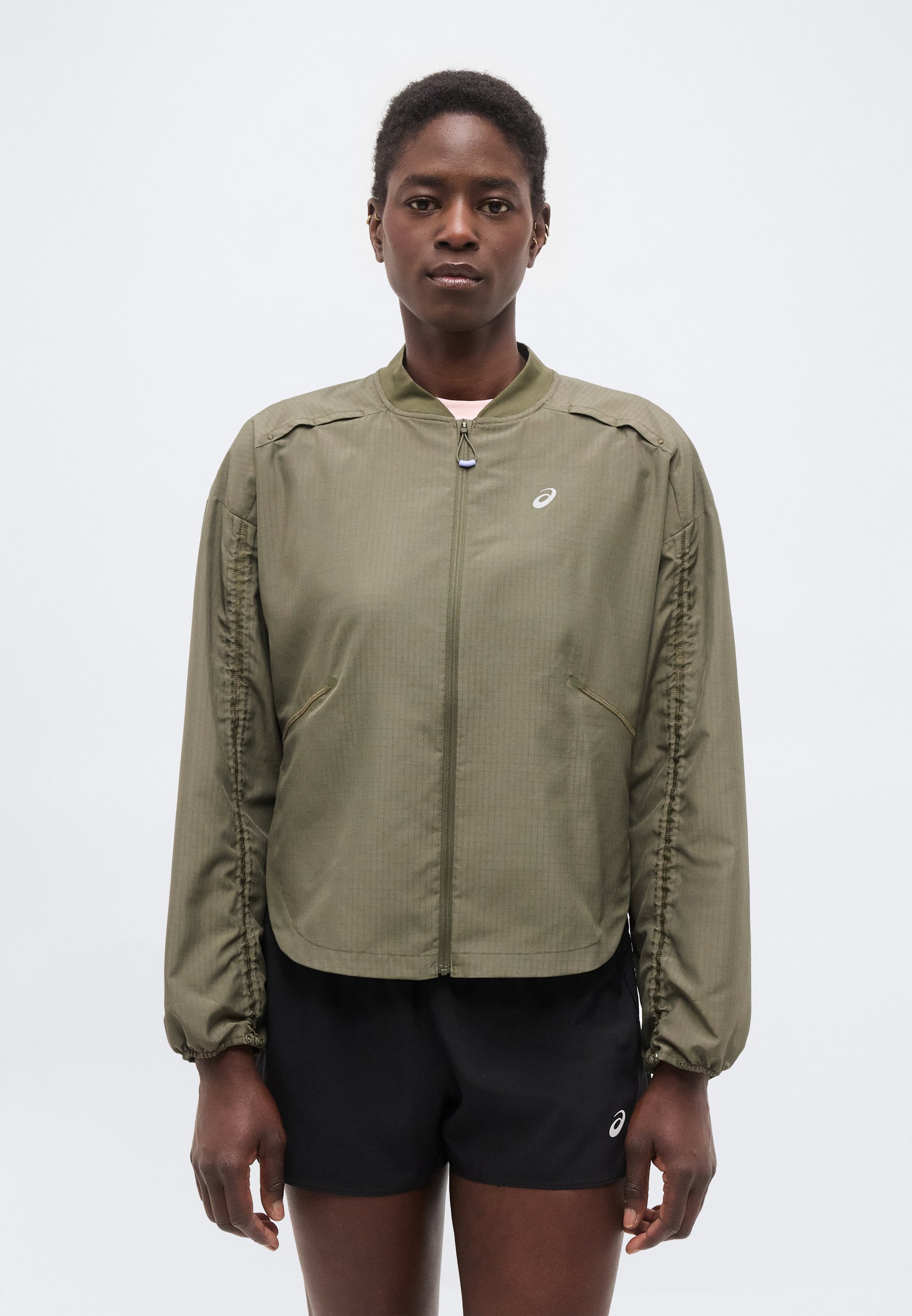 ASICS NAGINO RUN ADJUSTABLE JACKET - Windbreaker - dark olive