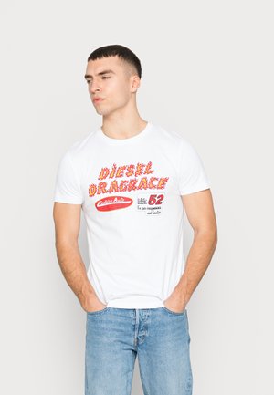 DIEGOR - T-shirt con stampa - white