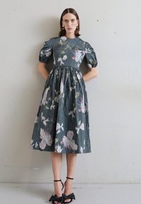 Erdem SHORT SLEEVE DRESS VOLUME SKIRT - Cocktailkleid/festliches Kleid - black