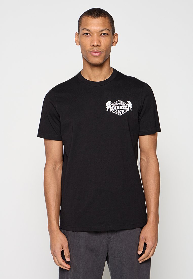 Diesel T-shirt print zwart