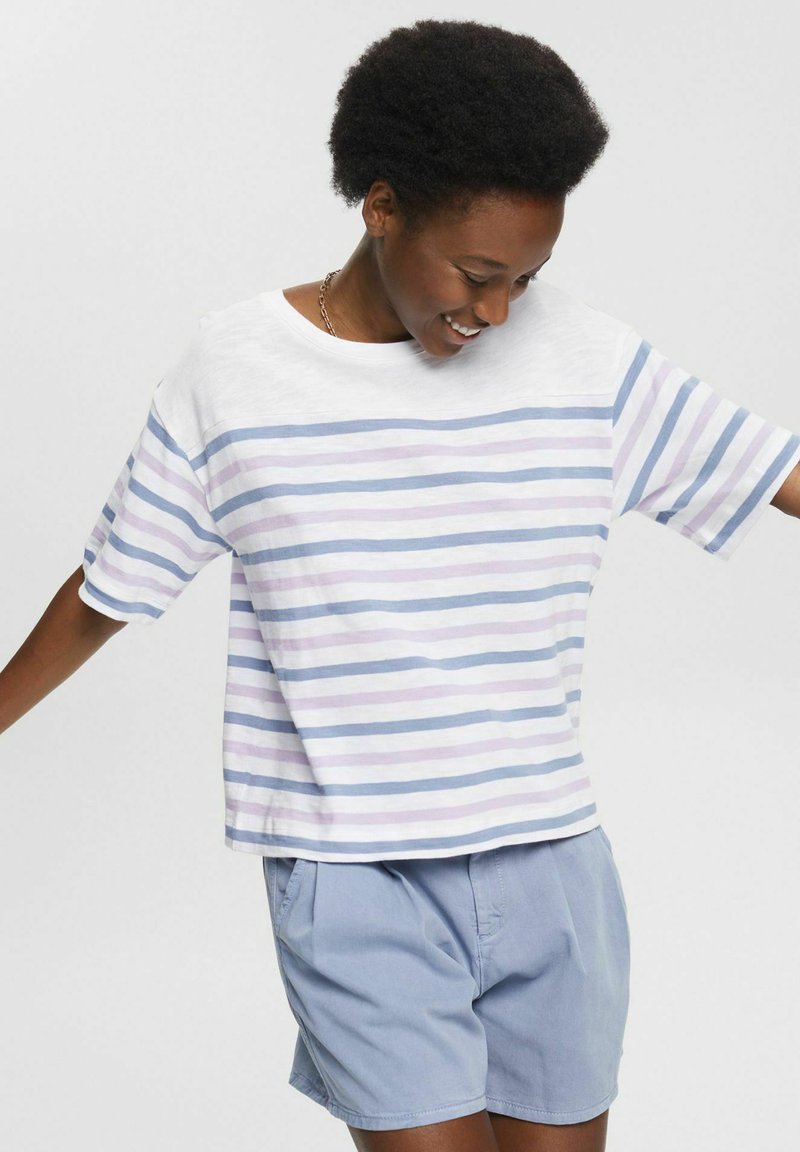 Damen T-Shirts | Esprit MIT STREIFENMUSTER T-Shirt print lilac/rosa - LR55831 Damen T-Shirts | Esprit MIT STREIFENMUSTER T-Shirt print lilac/rosa - LR55831