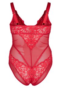 Devoted By Zizzi Body / Bodystocking - rhythmic red