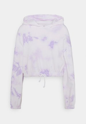 Cropped tie dye hoodie - Jersey con capucha - white