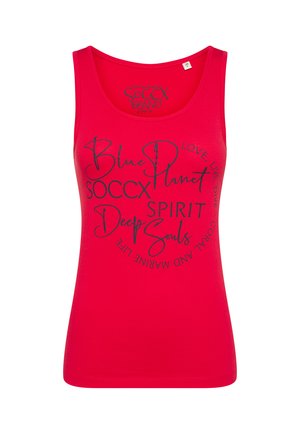 Soccx, SOCCX TOP MIT LABEL PRINT - Top - speed red
