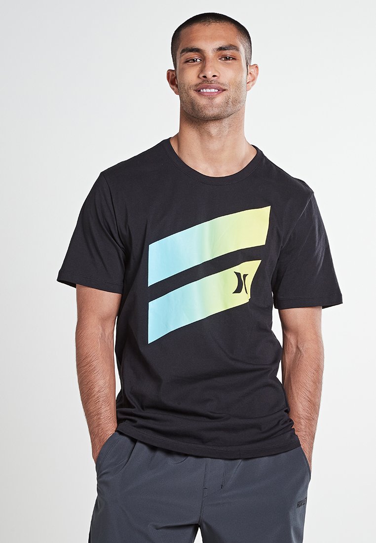hurley T-shirt print zwart