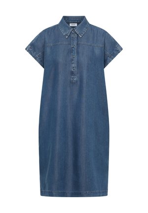 Cecil, KNEE-LENGTH DRESS IN A DENIM LOOK, niebieski